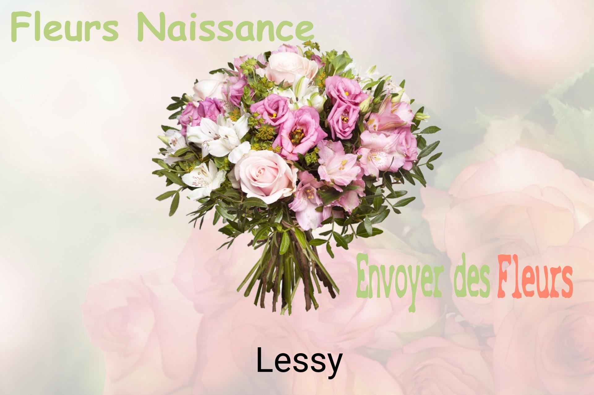 Bouquet de fleurs de naissance livré à Lessy